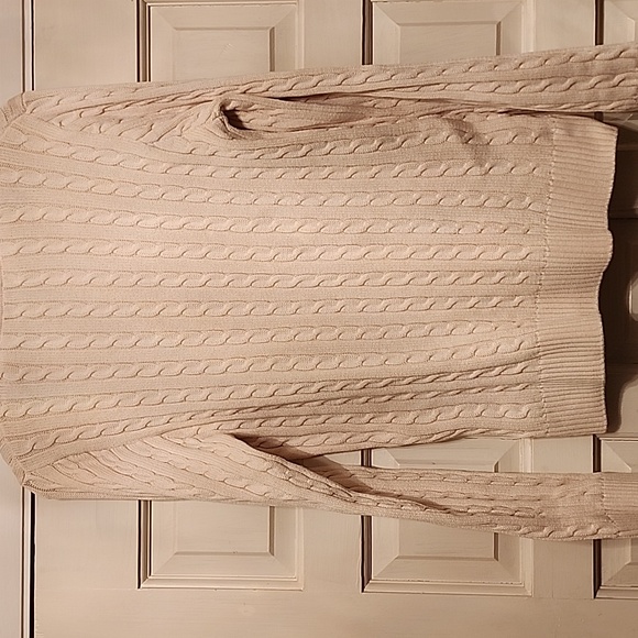 LILLY PULITZER PULLOVER CABLE KNIT CREAM SWEATER LONG SLEEVE - Picture 6 of 6